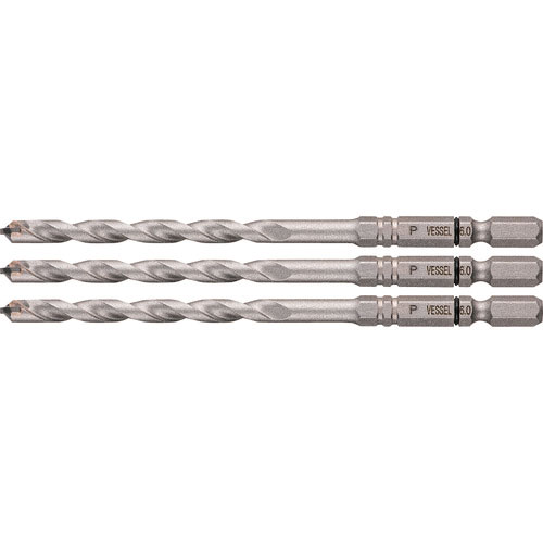 ベッセル 磁器タイル用ドリル APD 3本組 ドリル径:6.0mm 有効長:65mm_