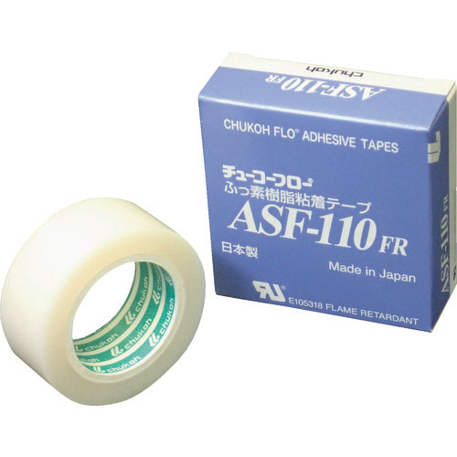 チューコーフロー　フッ素樹脂フィルム粘着テープ　ＡＳＦー１１０ＦＲ　０．２３ｔ×２５ｗ×５ｍ＿