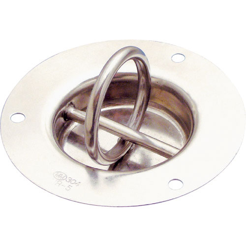 水本　吊金具（ビス止めタイプ）　ステンレス　埋め込みリングフック　径７０ｍｍ＿