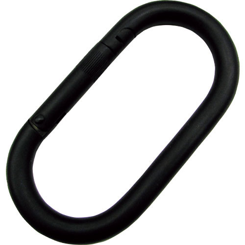 水本　ステンレス　カラビナ（環なし）　黒色塗装　線径１０ｍｍ　長さ９０ｍｍ＿