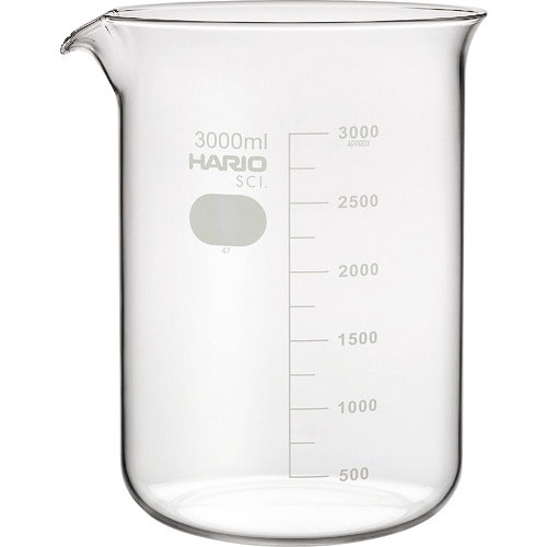 HARIO ビーカー 目安目盛付 3000ml_