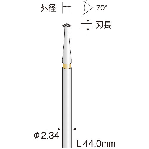 ミニモ　超硬カッター　菱形ストレートカット　刃径Φ２．２　刃長０．９３ｍｍ＿
