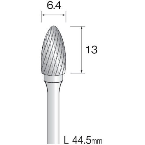 ミニモ　超硬カッター　クロスカット　Φ６．４　軸径３．０ｍｍ＿