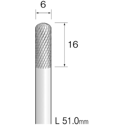 ミニモ　超硬カッター　クロスカット　Φ６　軸径６．０ｍｍ＿