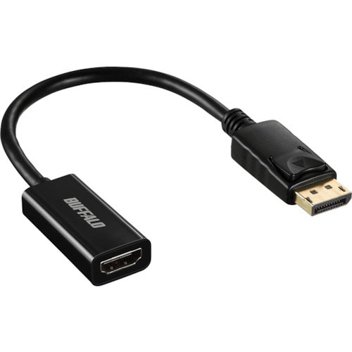 バッファロー　ＤｉｓｐｌａｙＰｏｒｔ－ＨＤＭＩ変換アダプタ　ブラック＿