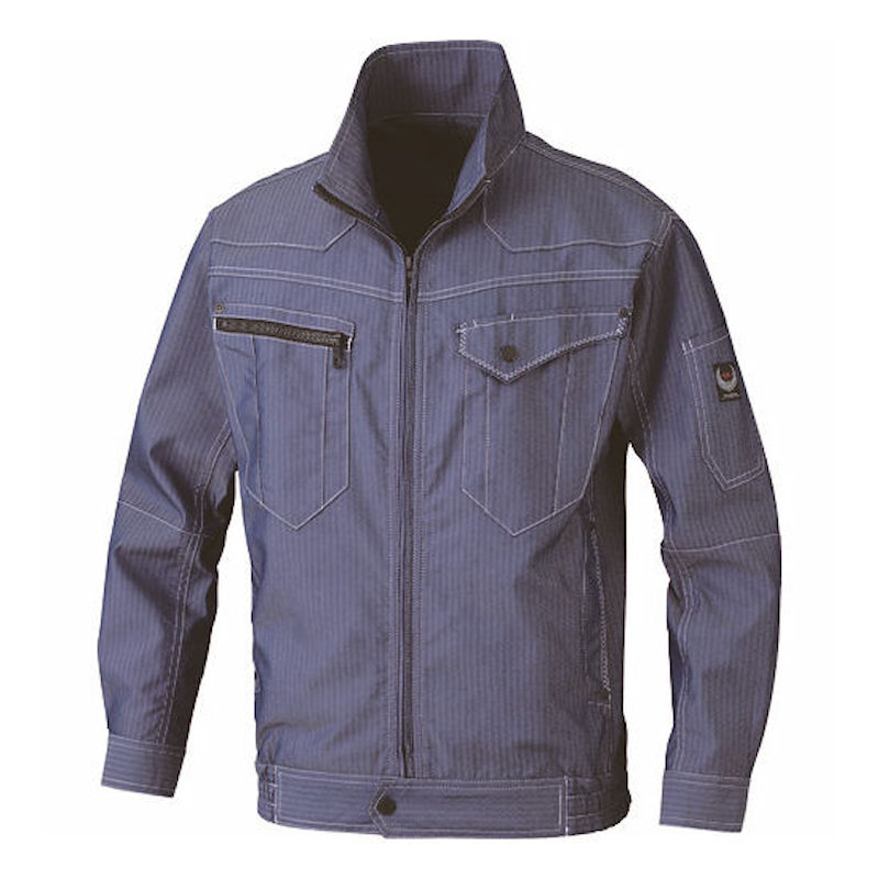 bigborn 冷却衣服 空調風神服 長袖ジャケットBK6067S インディゴブルー M 着丈64c_