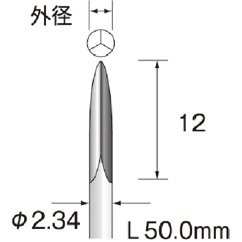 ミニモ　スチールカッター　樹脂用（切削）　φ２．３＿