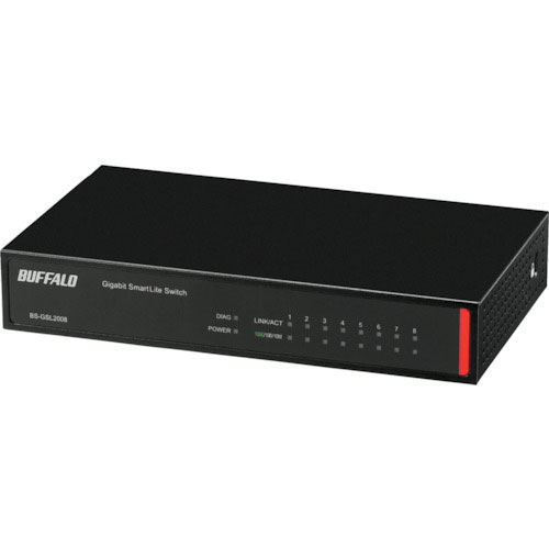 バッファロー　法人向け　Ｇｉｇａ対応　Ｌａｙｅｒ２　スマートＬｉｔｅスイッチ　８ポート＿