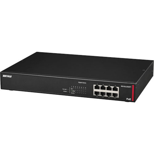 バッファロー　法人向け　Ｇｉｇａ対応　Ｌａｙｅｒ２　アンマネージＰｏＥスイッチ　８ポート＿