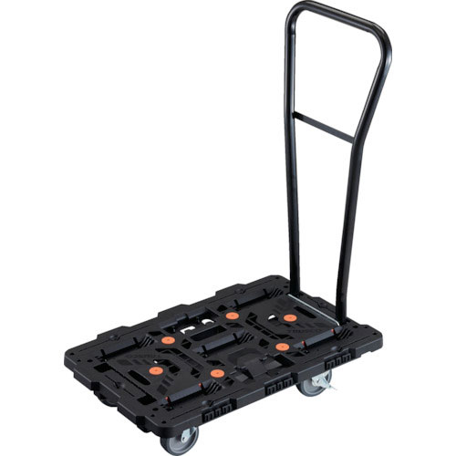 ＴＲＵＳＣＯ　連結式樹脂製平台車　ビートル　７００Ｘ４５０　自在５輪　内２輪ストッパー付　脱着式ハン＿