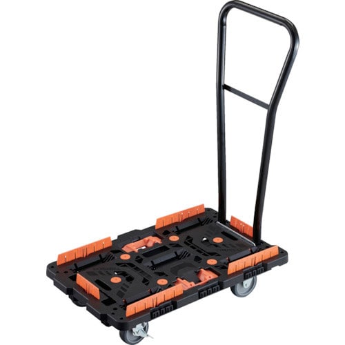 ＴＲＵＳＣＯ　連結式樹脂製平台車　ビートル　７００Ｘ４５０　自在３輪　内２輪ストッパー付　脱着式ハン＿