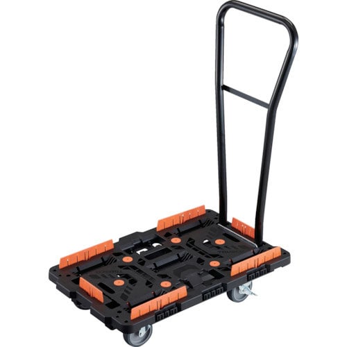 ＴＲＵＳＣＯ　連結式樹脂製平台車　ビートル　７００Ｘ４５０　自在５輪　内２輪ストッパー付　脱着式ハン＿