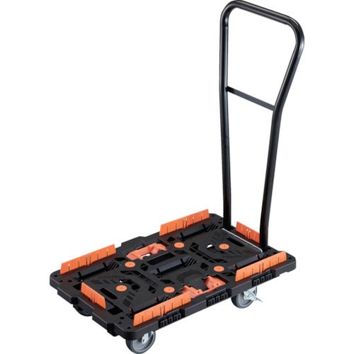ＴＲＵＳＣＯ　連結式樹脂製平台車　ビートル　７００Ｘ４５０　自在５輪　内２輪ストッパー付　脱着式ハン＿