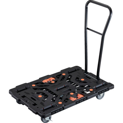 ＴＲＵＳＣＯ　連結式樹脂製平台車　ビートル　９００Ｘ６００　自在３輪　内２輪ストッパー付　脱着式ハン＿