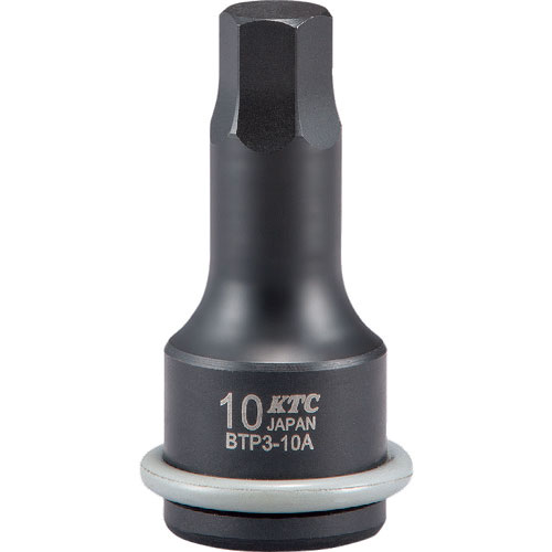ＫＴＣ　９．５ｓｑ．　インパクトレンチ用ヘキサゴンレンチ　対辺寸法１０ｍｍ　全長５２ｍｍ＿