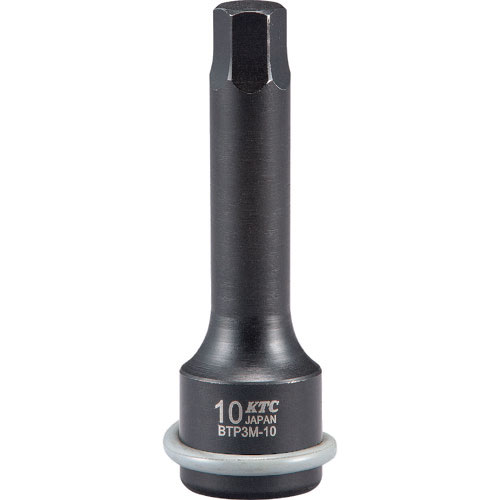 ＫＴＣ　９．５ｓｑ．　インパクトレンチ用ヘキサゴンレンチ　対辺寸法８ｍｍ　全長７５ｍｍ＿