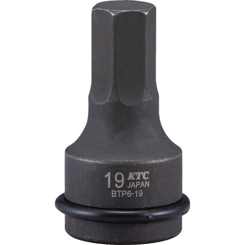 ＫＴＣ　１９．０ｓｑ．　インパクトレンチ用ヘキサゴンレンチ　対辺寸法１４ｍｍ　全長７５ｍｍ＿