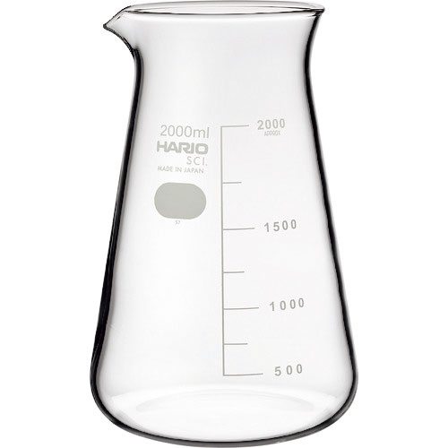 ＨＡＲＩＯ　コニカルビーカー　目安目盛付　２０００ｍｌ＿