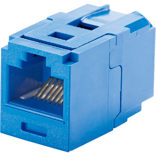 パンドウイット カテゴリ6 JJアダプタ(RJ45中継用ジャック) 青_