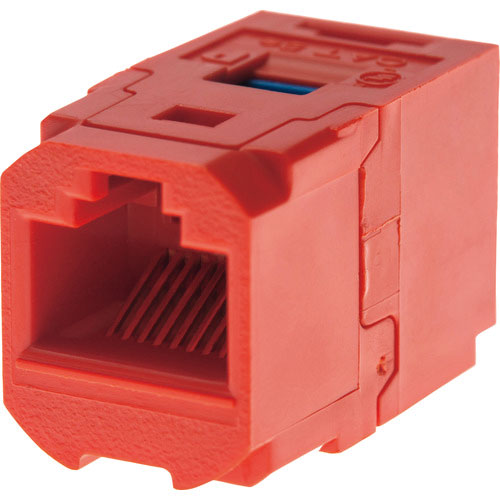 パンドウイット カテゴリ6 JJアダプタ(RJ45中継用ジャック) 赤_