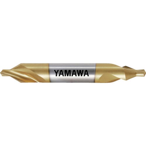 ヤマワ　コーティング強ねじれ溝Ａ形６０°　センタ穴ドリル　ＣＥ－Ｓ　Ｖ　４Ｘ６０°Ｘ１０＿