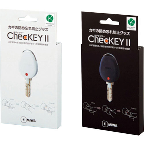 ＭＩＷＡ　カギの閉め忘れ防止グッズＣｈｅｃＫＥＹ２（チェッキー２）ブラック＿