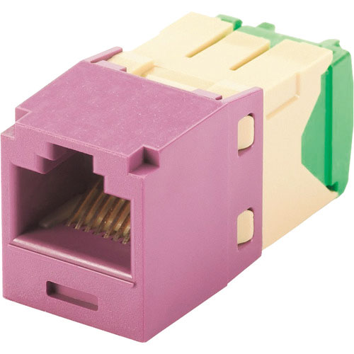 パンドウイット　カテゴリ６　モジュラージャック（細径タイプ）　ＴＧタイプ　２８・３０ＡＷＧ　紫＿