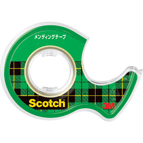 ３Ｍ　事務用テープ　メンディングテープ　１２ｍｍ×１１．４ｍ　ディスペンサー付＿