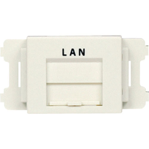 パンドウイット　ＪＩＳプレート用シャッター付きアダプタ　白　ＬＡＮ　（１０個入）＿