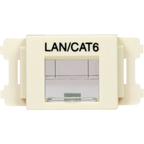 パンドウイット　ＪＩＳプレート用シャッター付きアダプタ　オフホワイト　ＬＡＮ・ＣＡＴ６　（１０個入）＿