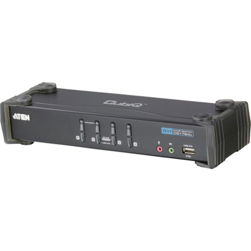 ＡＴＥＮ　ＫＶＭＰスイッチ　４ポート　／　ＤＶＩ　／　ＵＳＢ２．０ハブ搭載＿