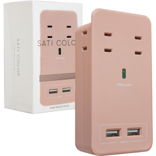 Fargo SATI COLOR AC4個口 4.2A USB ラテベージュ_