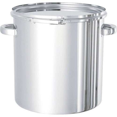 日東　ステンレスタンク　ストレートレバーバンド式密閉タンク（フタ付）　１５Ｌ＿