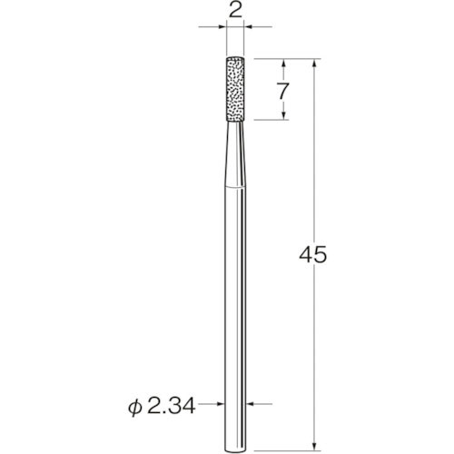 リューター　軸付電着ダイヤモンド砥石Ｄ１１２０＿