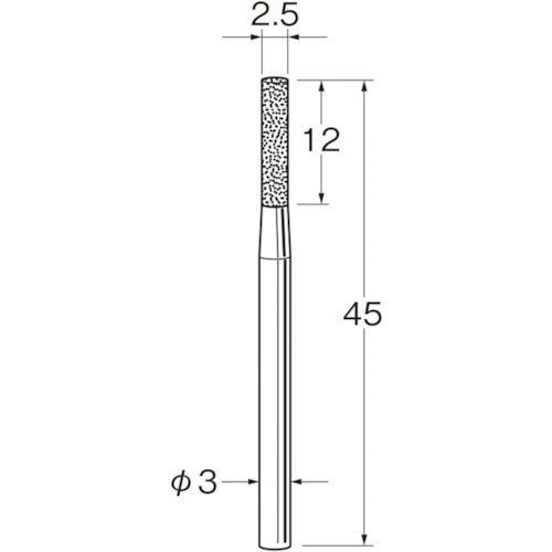 リューター　軸付電着ダイヤモンド砥石Ｄ３１２５＿