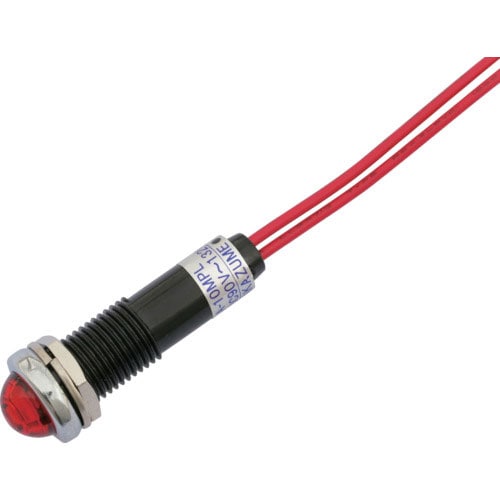 サカズメ LED表示灯 DA-10MPL (AC/DC100V接続)Φ10 赤_