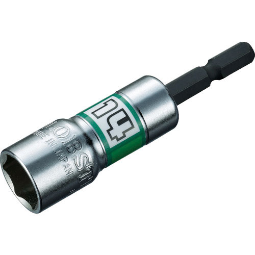 エビ 電ドルソケット“ストロック” ショートソケット 6角 対辺14mm_