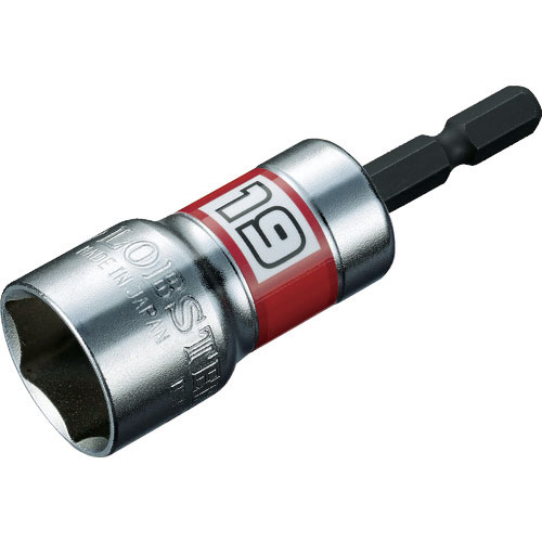 エビ 電ドルソケット“ストロック” ショートソケット 6角 対辺19mm_