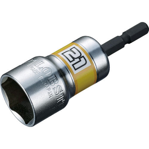 エビ 電ドルソケット“ストロック” ショートソケット 6角 対辺21mm_