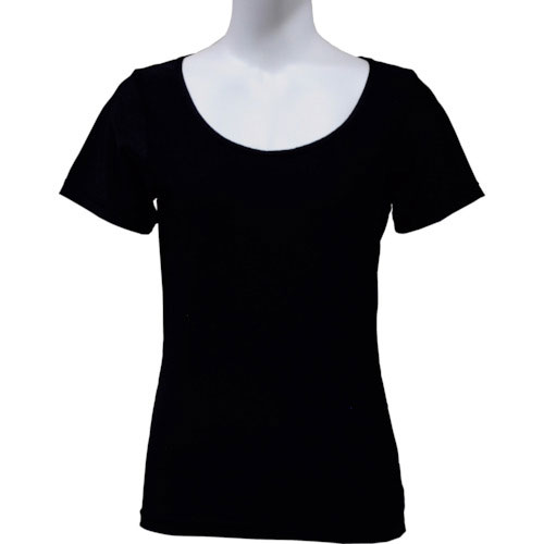 リベルタ デオドライズテック ウーマン 半袖Uネック BLK (M)_