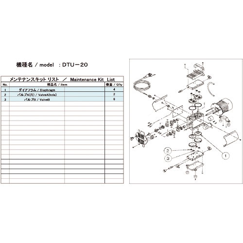 ＵＬＶＡＣ　真空ポンプ用メンテナンスキッド　ＤＴＵ－２０用＿