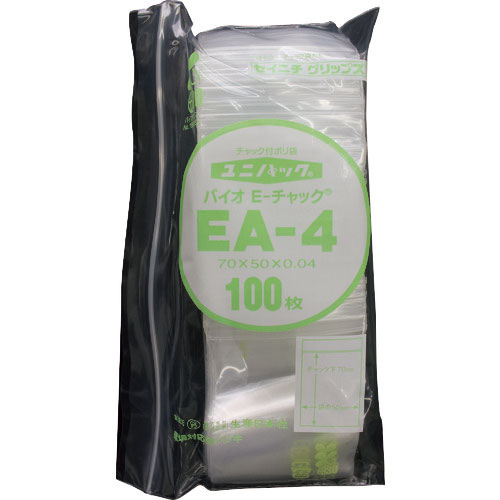 セイニチ　「ユニパック」バイオＥチャック規格品（チャック付ポリエチレン袋）　ＥＡ－４　７０×５０×０＿