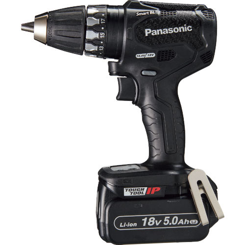 Panasonic デュアル 18V5.0Ah 充電式ドリルドライバー 黒_