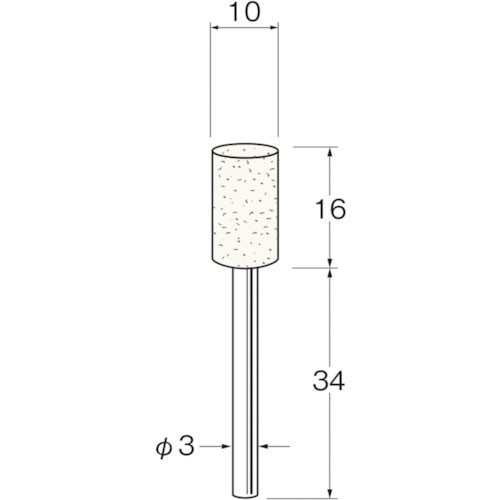 リューター　軸付フェルトバフ外径（ｍｍ）：１０＿