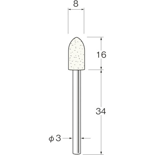 リューター　軸付フェルトバフ砲弾型幅（ｍｍ）１６　（５個入）＿