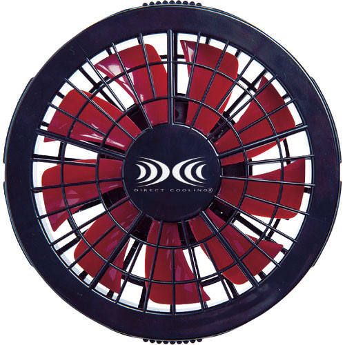 ジーベック ワンタッチファン単体2個(クロ×アカ)FAN2200R-999-888_