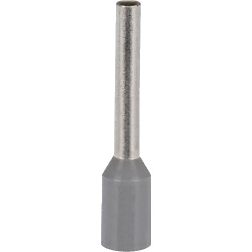 パンドウイット 絶縁付フェルール端子(SingleWire DIN規格) AWG18 グレー 500_