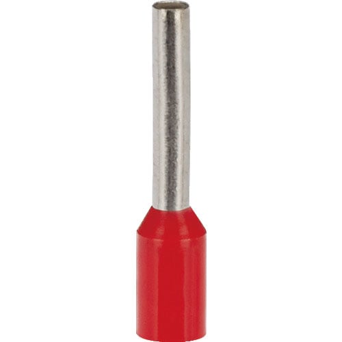 パンドウイット 絶縁付フェルール端子(SingleWire DIN規格) AWG2 赤 50本入 F_