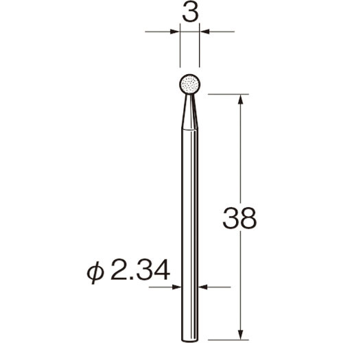 リューター　精密加工用軸付砥石Ｇ１００３＿