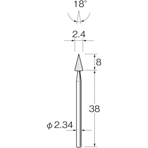 リューター　精密加工用軸付砥石Ｇ１００８＿